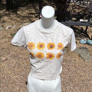 Sunflower Cropped Graphic Tee  Size XS